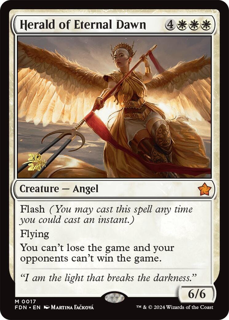 Herald of Eternal Dawn [Foundations Prerelease Promos] MTG Single Magic: The Gathering  | Multizone: Comics And Games