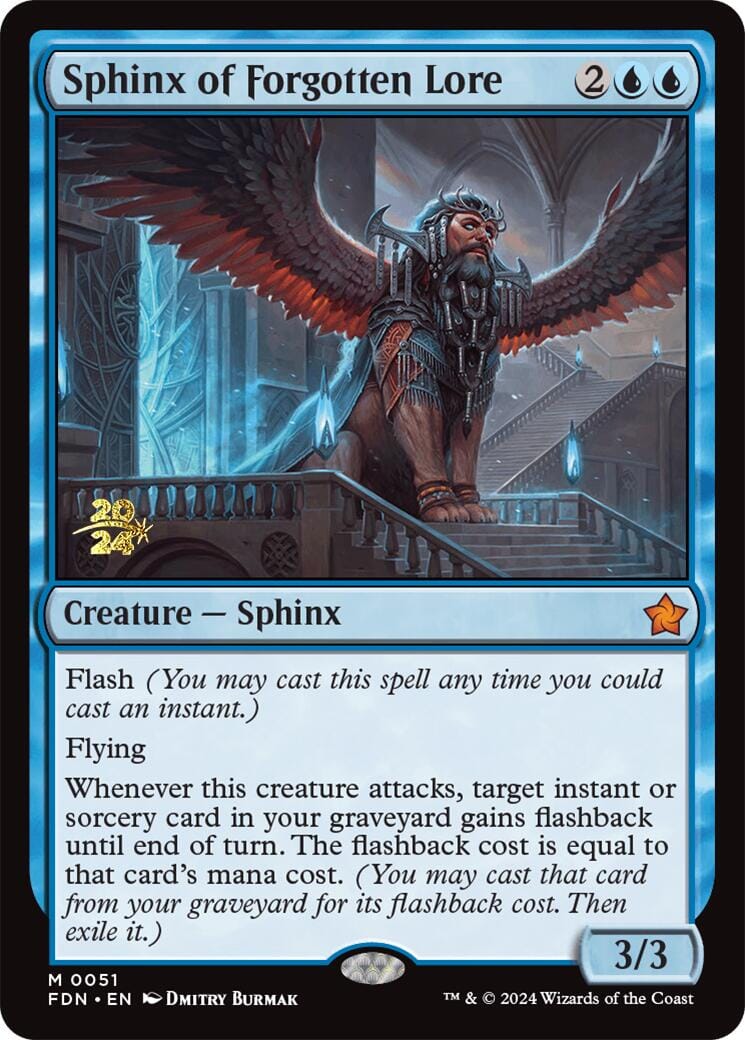 Sphinx of Forgotten Lore [Foundations Prerelease Promos] MTG Single Magic: The Gathering  | Multizone: Comics And Games