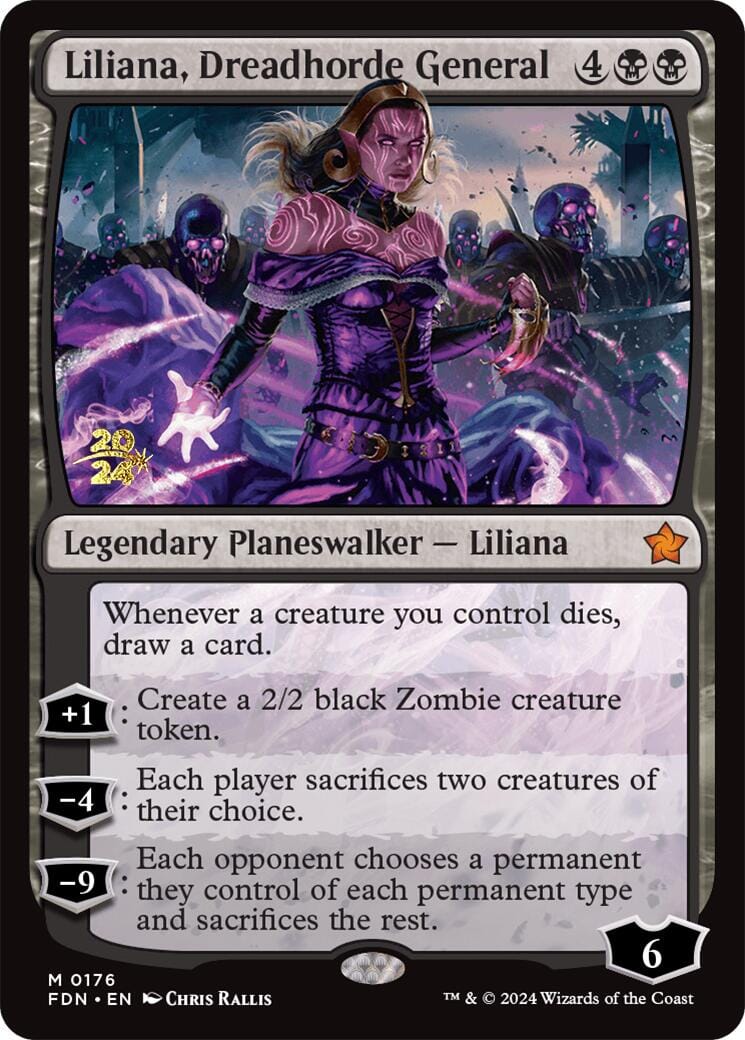 Liliana, Dreadhorde General [Foundations Prerelease Promos] MTG Single Magic: The Gathering  | Multizone: Comics And Games