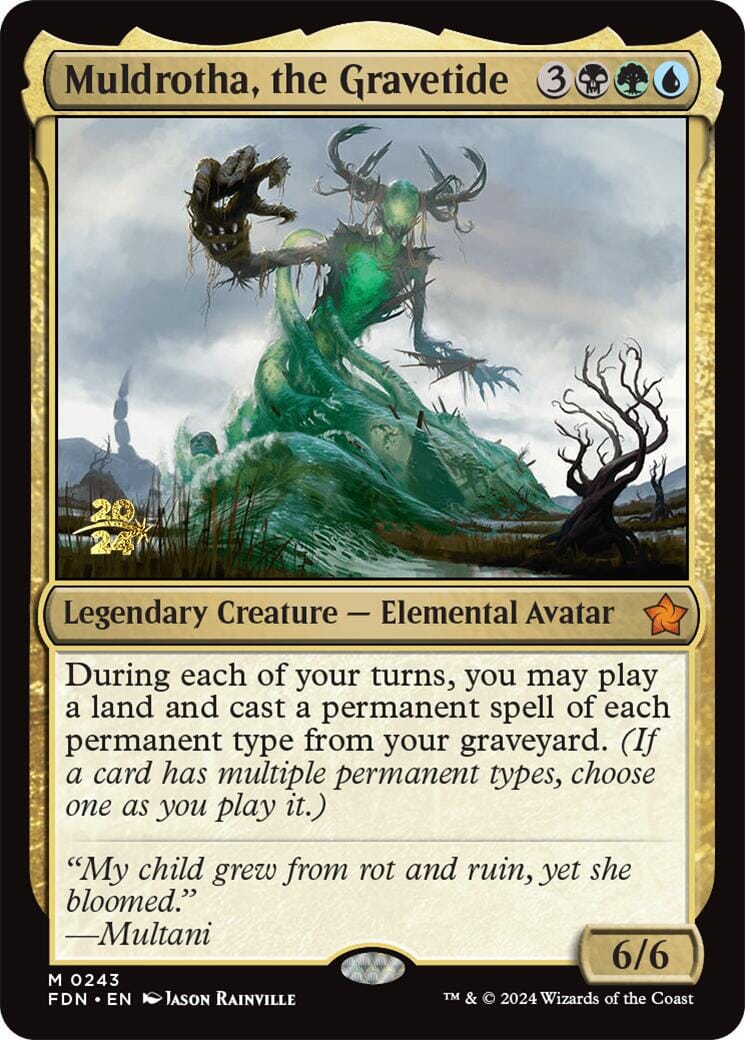 Muldrotha, the Gravetide [Foundations Prerelease Promos] MTG Single Magic: The Gathering  | Multizone: Comics And Games