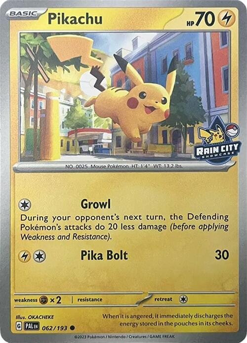 Pikachu (062/193) (Rain City Showcase) [Miscellaneous Cards] Pokemon Single Pokémon  | Multizone: Comics And Games