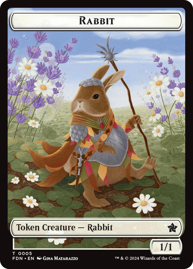 Rabbit // Soldier Double-Sided Token [Foundations Tokens] MTG Single Magic: The Gathering  | Multizone: Comics And Games