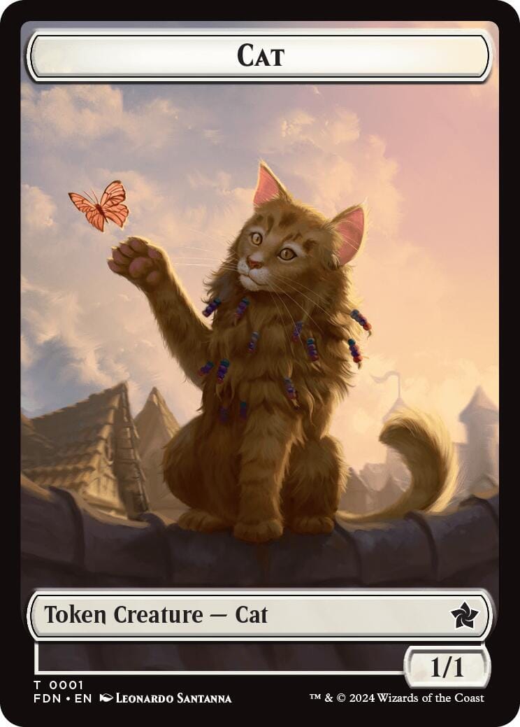 Spirit // Cat (0001) Doubled-Sided Token [Foundations Tokens] MTG Single Magic: The Gathering  | Multizone: Comics And Games