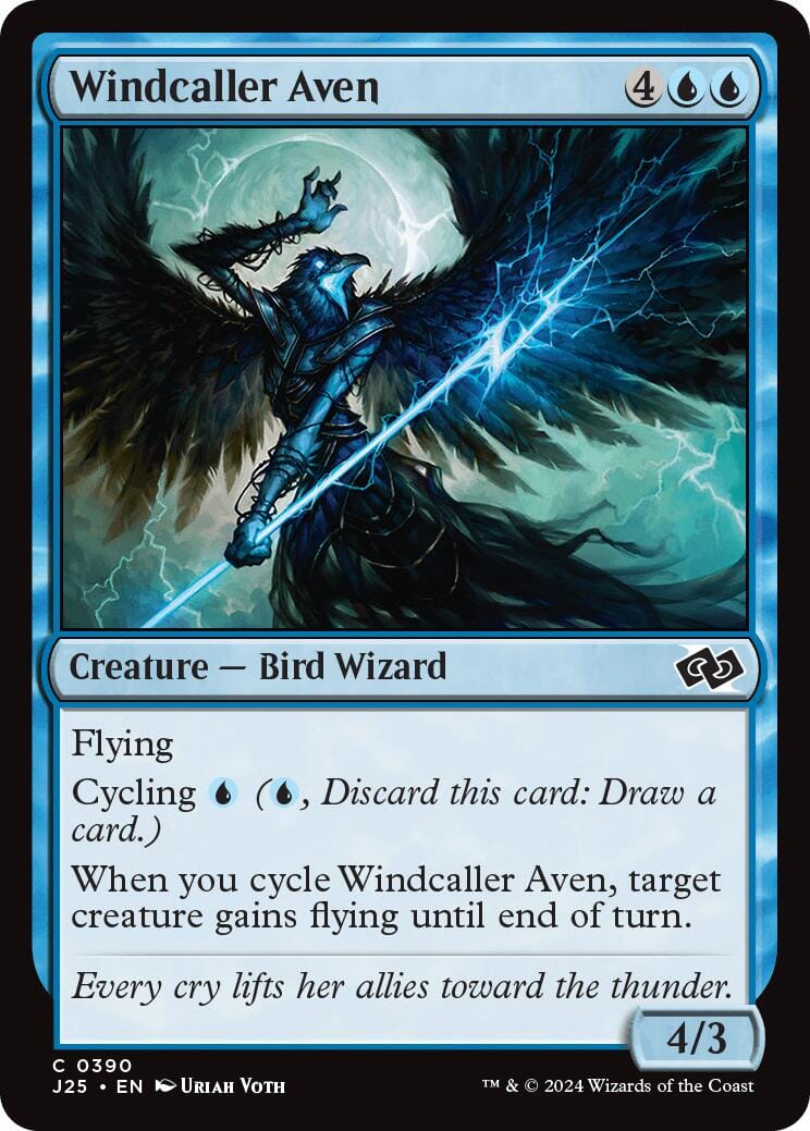 Windcaller Aven [Foundations Jumpstart] MTG Single Magic: The Gathering  | Multizone: Comics And Games