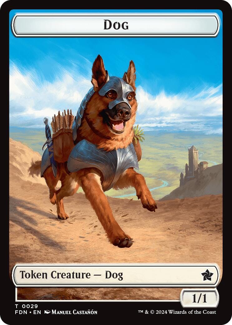 Dog // Beast (0033) Double-Sided Token [Foundations Tokens] MTG Single Magic: The Gathering  | Multizone: Comics And Games