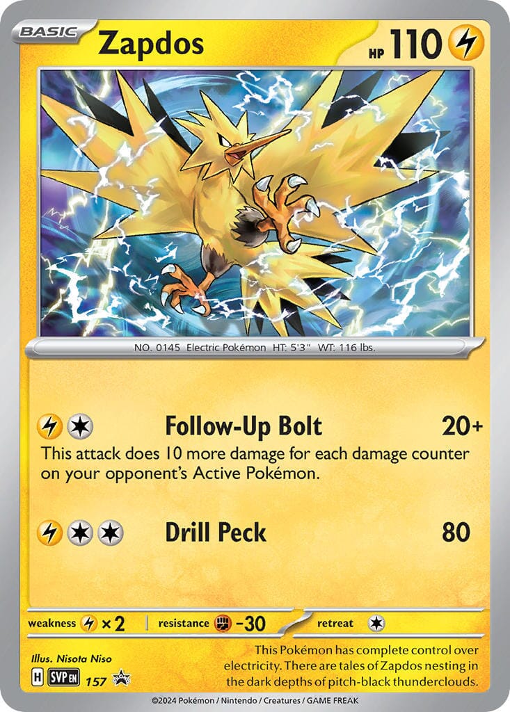 Zapdos (157) [Scarlet & Violet: Black Star Promos] Pokemon Single Pokémon  | Multizone: Comics And Games