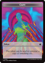 Copy // Human Double-Sided Token [Foundations Tokens] MTG Single Magic: The Gathering  | Multizone: Comics And Games