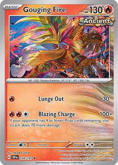 Gouging Fire (038/191) (Deck Exclusives) [Scarlet & Violet: Surging Sparks] Pokemon Single Pokémon  | Multizone: Comics And Games
