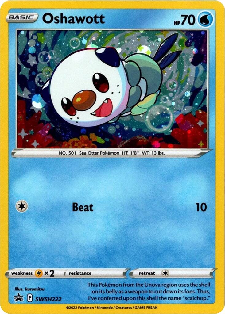 Oshawott (SWSH222) (Cosmo Holo) [Sword & Shield: Black Star Promos] Pokemon Single Pokémon  | Multizone: Comics And Games