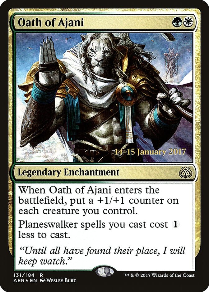 Oath of Ajani [Aether Revolt Prerelease Promos] MTG Single Magic: The Gathering  | Multizone: Comics And Games