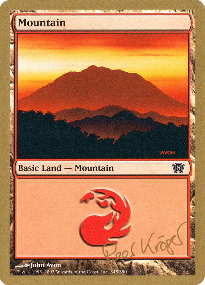Mountain (pk345) (Peer Kroger) [World Championship Decks 2003] MTG Single Magic: The Gathering  | Multizone: Comics And Games