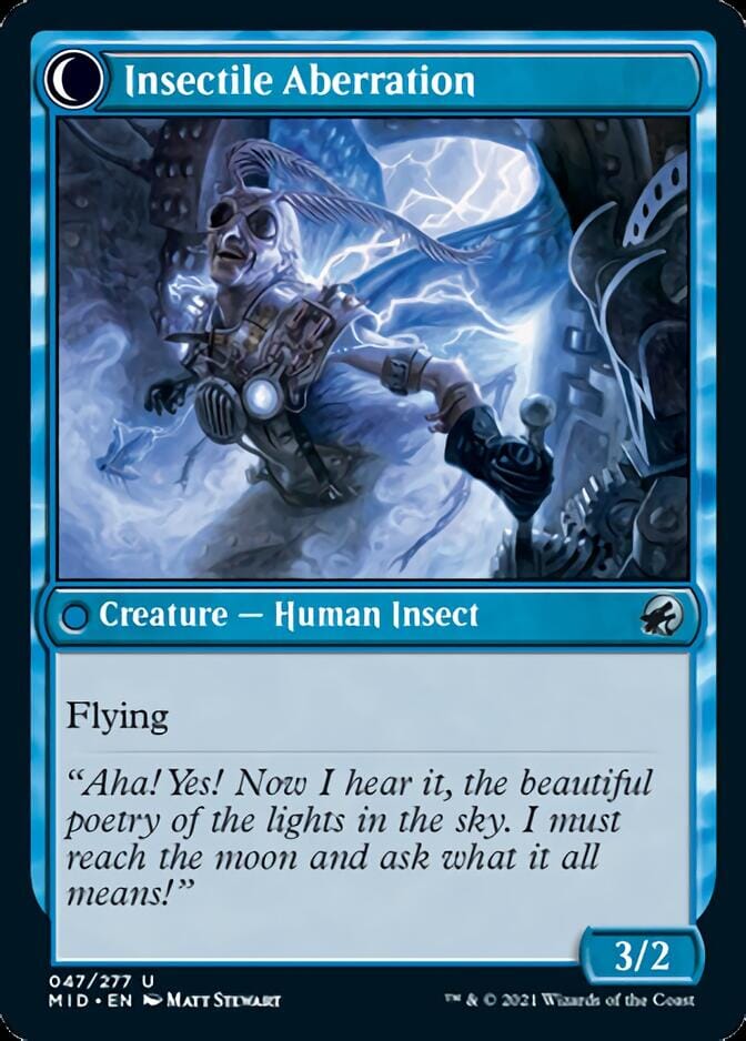 Delver of Secrets // Insectile Aberration [Innistrad: Midnight Hunt] MTG Single Magic: The Gathering  | Multizone: Comics And Games