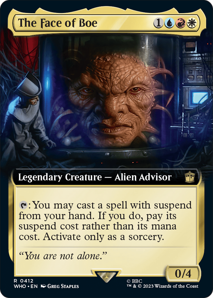 The Face of Boe (Extended Art) [Doctor Who] MTG Single Magic: The Gathering  | Multizone: Comics And Games