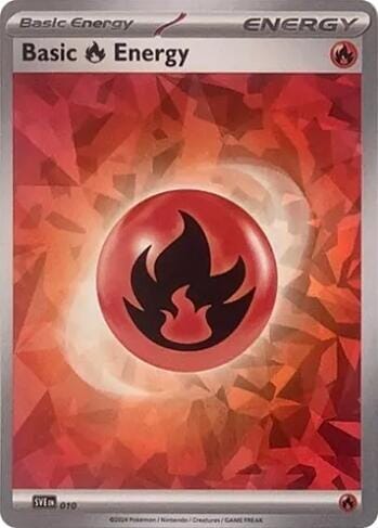 Basic Fire Energy (010) (Cracked Ice Holo) [Scarlet & Violet: Stellar Crown] Pokemon Single Pokémon  | Multizone: Comics And Games
