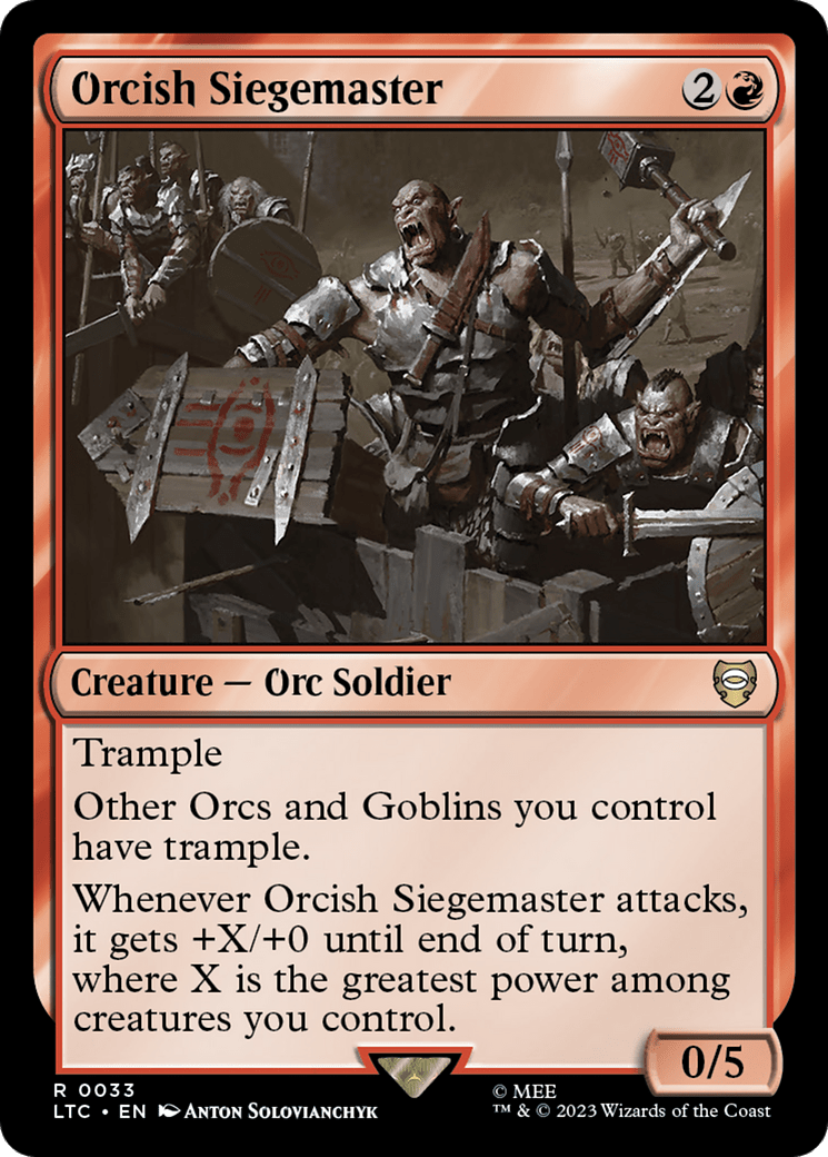 Orcish Siegemaster [The Lord of the Rings: Tales of Middle-Earth Commander] MTG Single Magic: The Gathering  | Multizone: Comics And Games