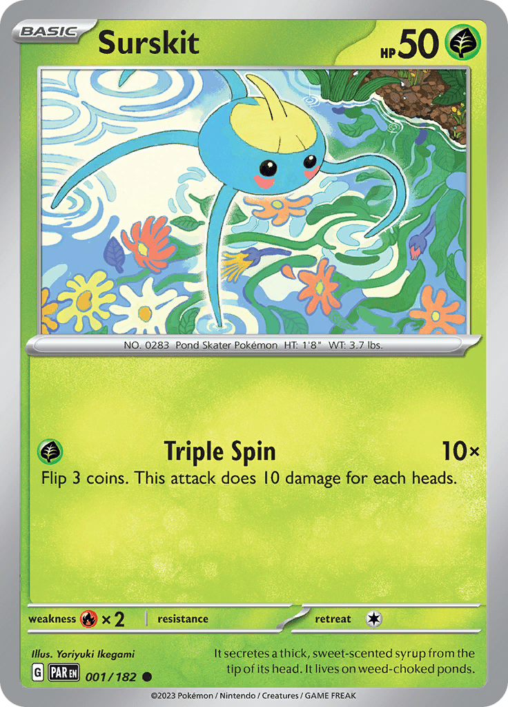 Surskit (001/182) [Scarlet & Violet: Paradox Rift] Pokemon Single Pokémon  | Multizone: Comics And Games