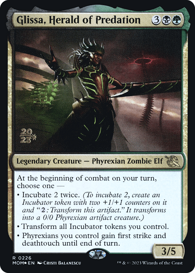 Glissa, Herald of Predation [March of the Machine Prerelease Promos] MTG Single Magic: The Gathering  | Multizone: Comics And Games