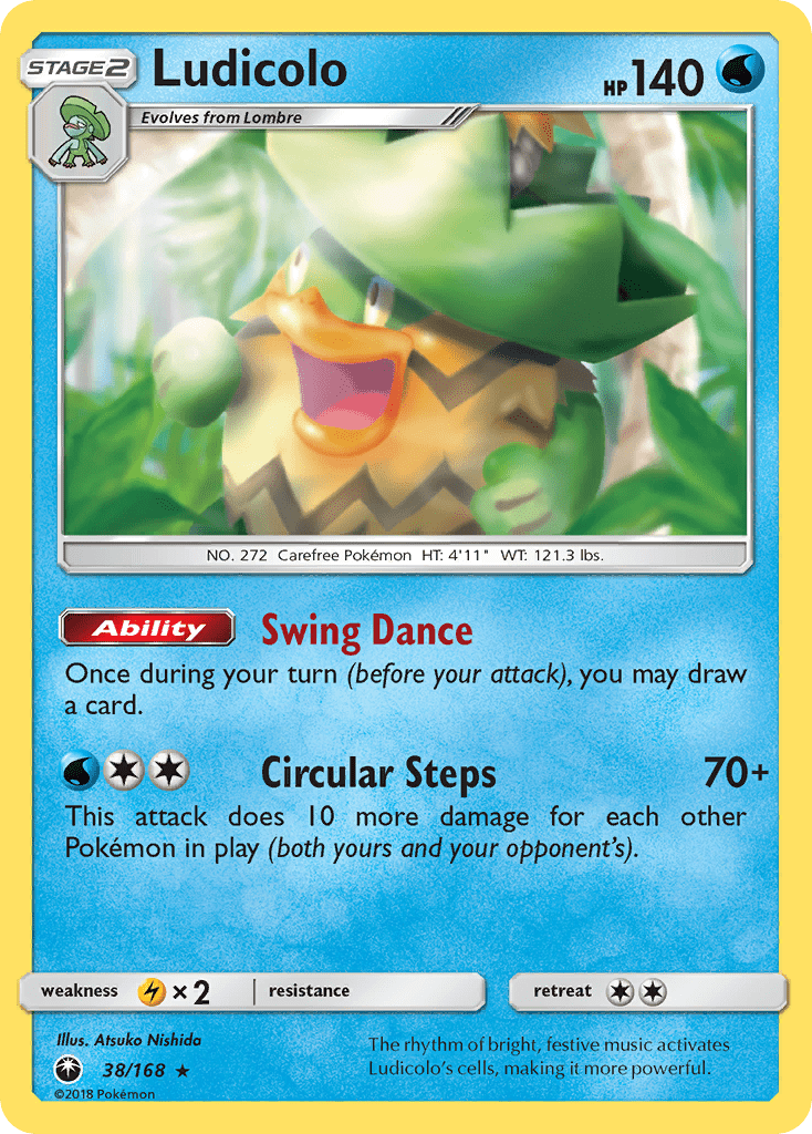 Ludicolo (38/168) [Sun & Moon: Celestial Storm] Pokemon Single Pokémon  | Multizone: Comics And Games