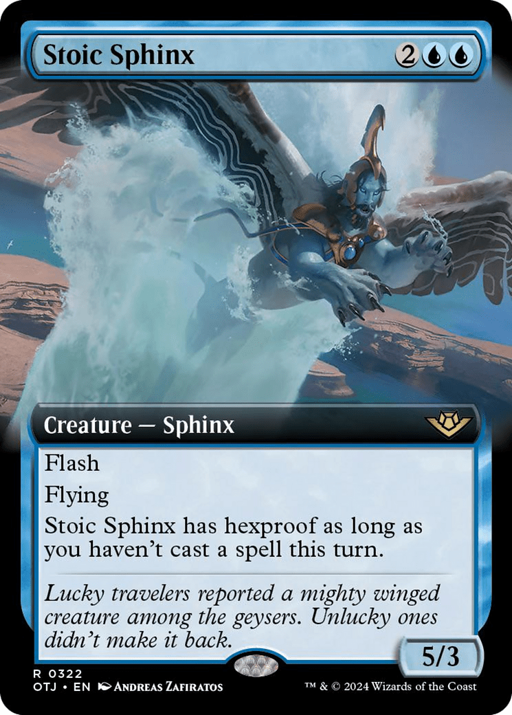 Stoic Sphinx (Extended Art) [Outlaws of Thunder Junction] MTG Single Magic: The Gathering  | Multizone: Comics And Games