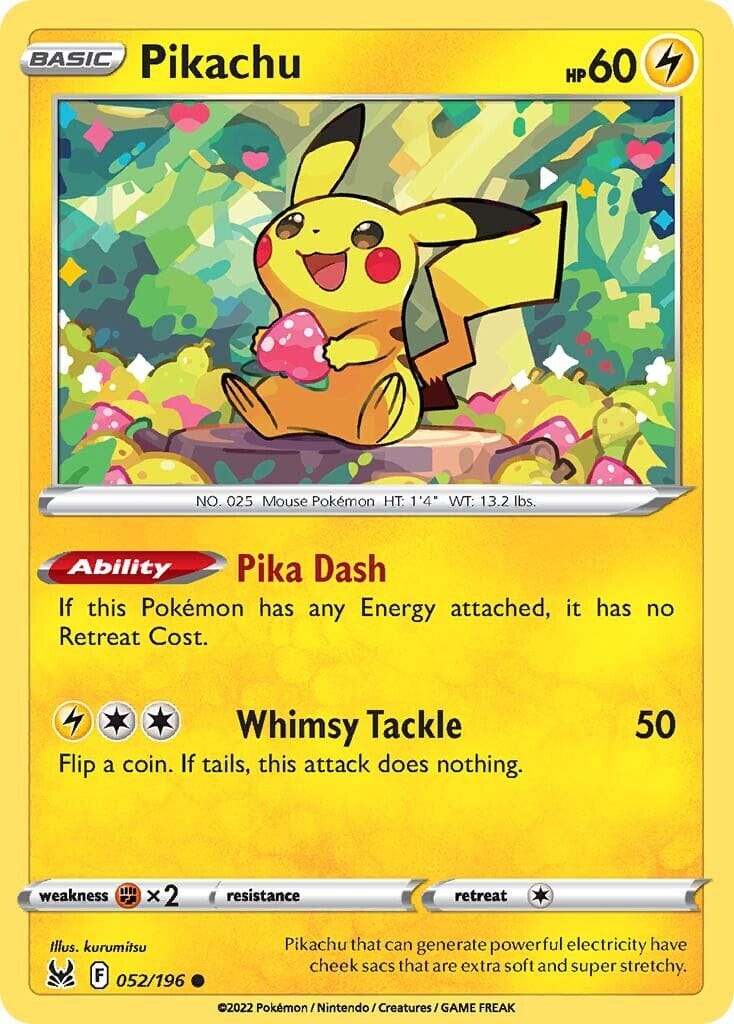 Pikachu (052/196) [Sword & Shield: Lost Origin] Pokemon Single Pokémon  | Multizone: Comics And Games