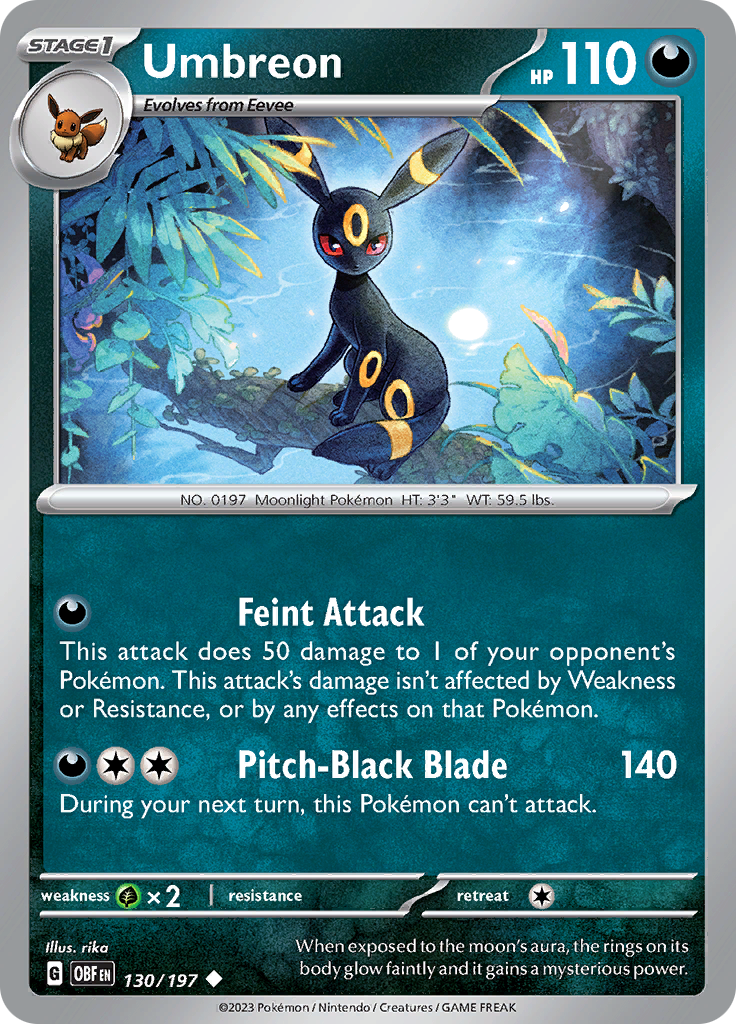 Umbreon (130/197) [Scarlet & Violet: Obsidian Flames] | Multizone: Comics And Games