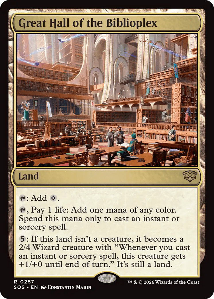 Great Hall of the Biblioplex [Secrets of Strixhaven] MTG Single Magic: The Gathering  | Multizone: Comics And Games