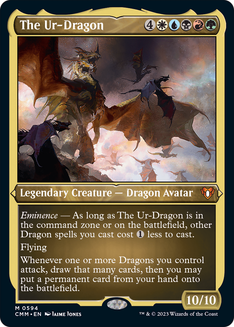 The Ur-Dragon (Foil Etched) [Commander Masters] MTG Single Magic: The Gathering  | Multizone: Comics And Games