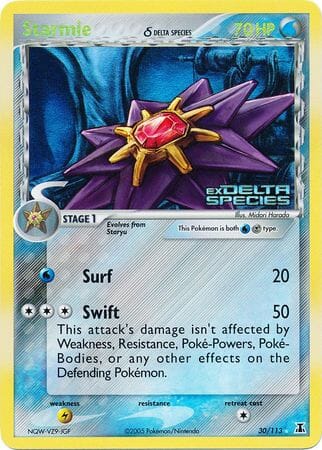 Starmie (30/113) (Delta Species) (Stamped) [EX: Delta Species] Pokemon Single Pokémon  | Multizone: Comics And Games