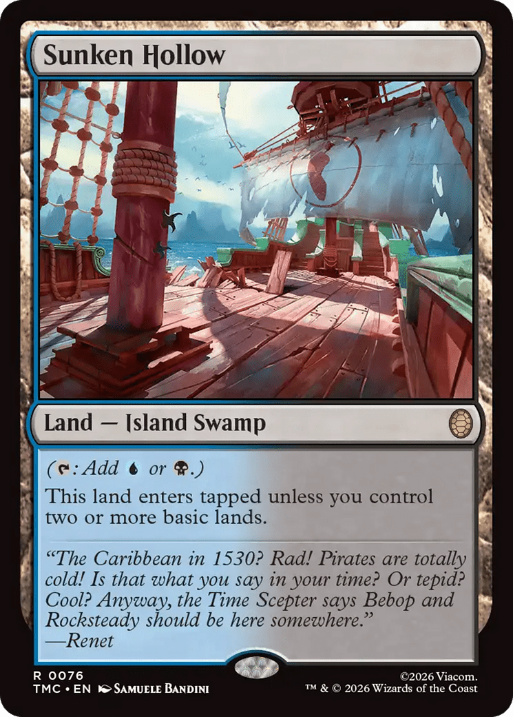 Sunken Hollow [Teenage Mutant Ninja Turtles Commander] MTG Single Magic: The Gathering  | Multizone: Comics And Games