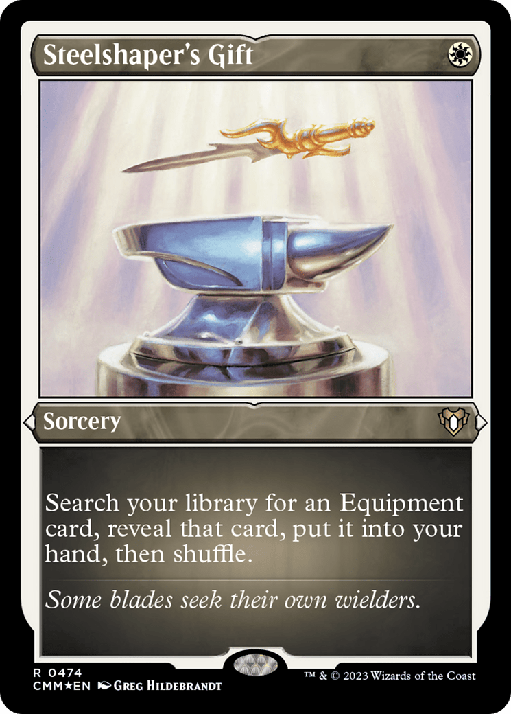 Steelshaper's Gift (Foil Etched) [Commander Masters] MTG Single Magic: The Gathering  | Multizone: Comics And Games