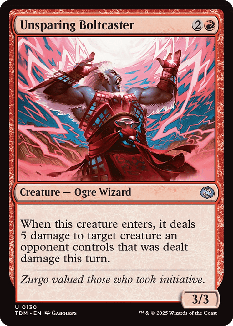 Unsparing Boltcaster [Tarkir: Dragonstorm] MTG Single Magic: The Gathering  | Multizone: Comics And Games