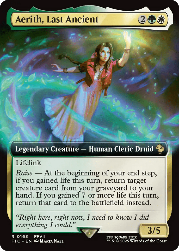Aerith, Last Ancient (Extended Art) [FINAL FANTASY Commander] MTG Single Magic: The Gathering  | Multizone: Comics And Games