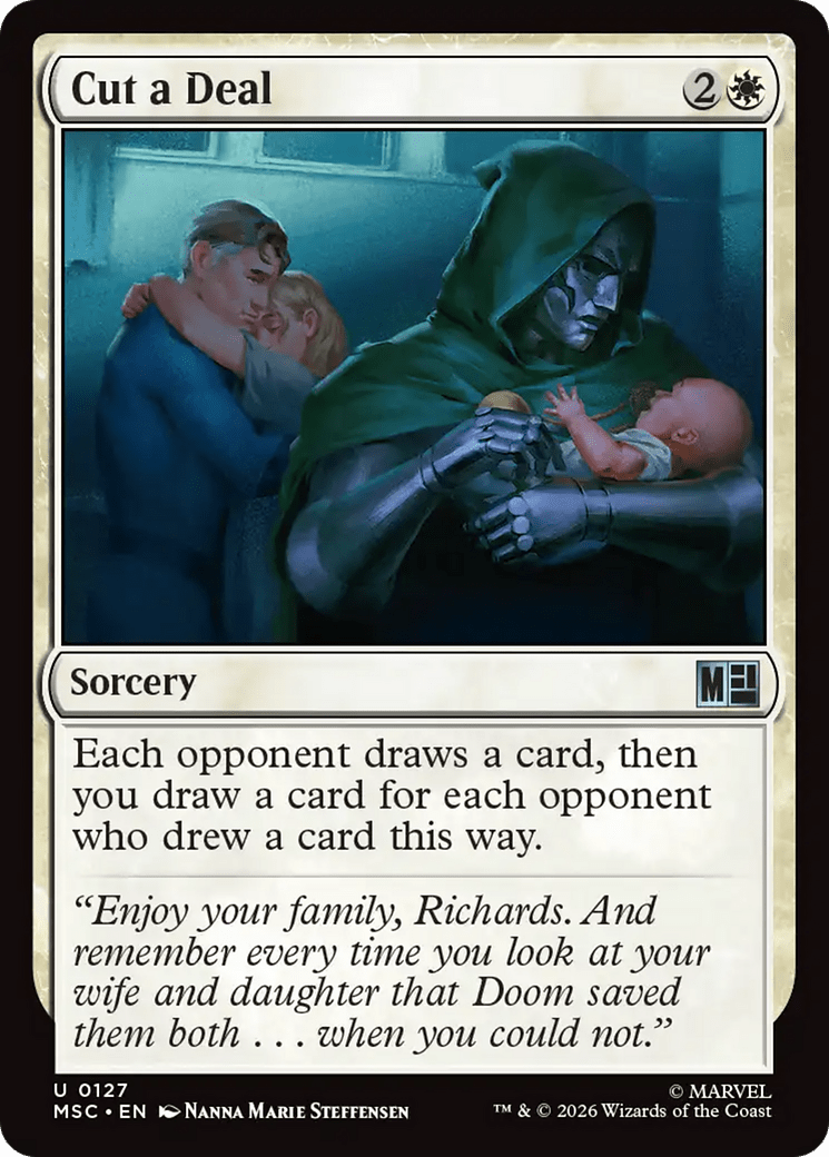 Cut a Deal (Surge Foil) [Marvel Super Heroes Commander] MTG Single Magic: The Gathering  | Multizone: Comics And Games