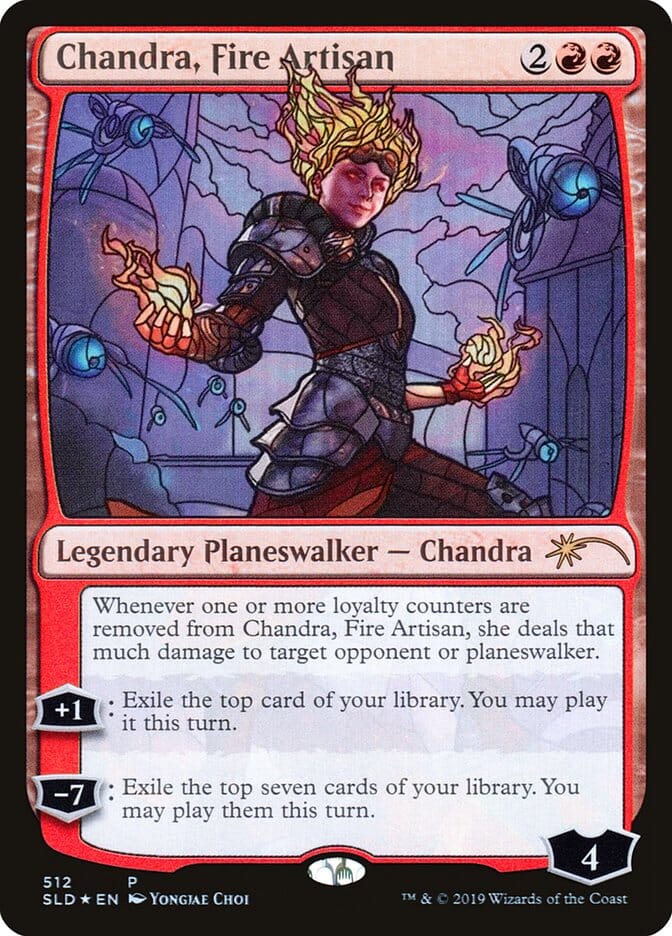 Chandra, Fire Artisan (Stained Glass) [Secret Lair Drop Promos] MTG Single Magic: The Gathering  | Multizone: Comics And Games