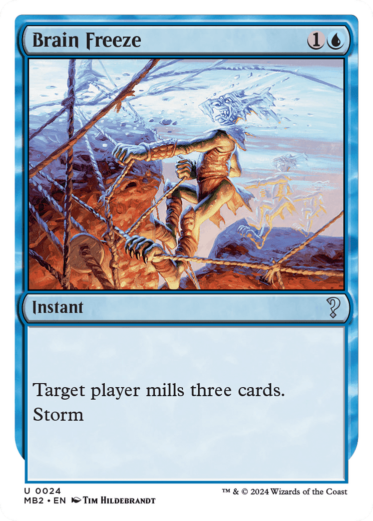 Brain Freeze (White Border) [Mystery Booster 2] MTG Single Magic: The Gathering  | Multizone: Comics And Games