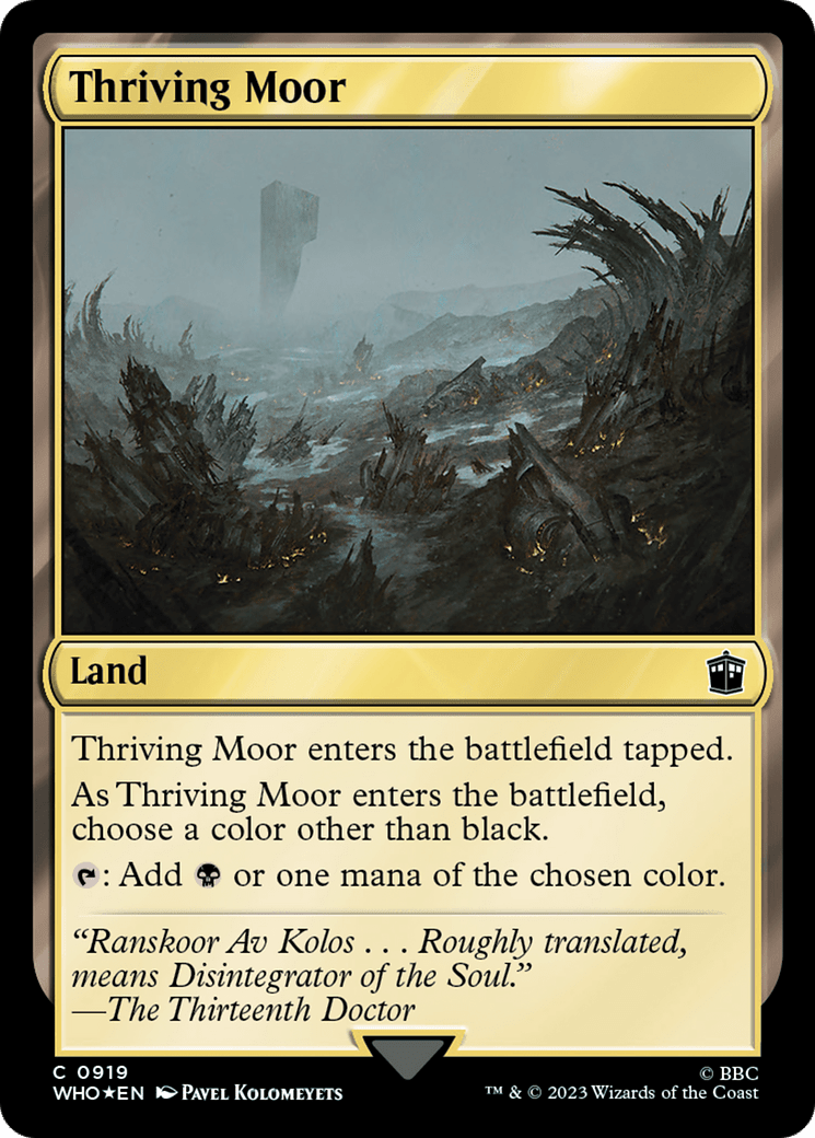 Thriving Moor (Surge Foil) [Doctor Who] MTG Single Magic: The Gathering  | Multizone: Comics And Games