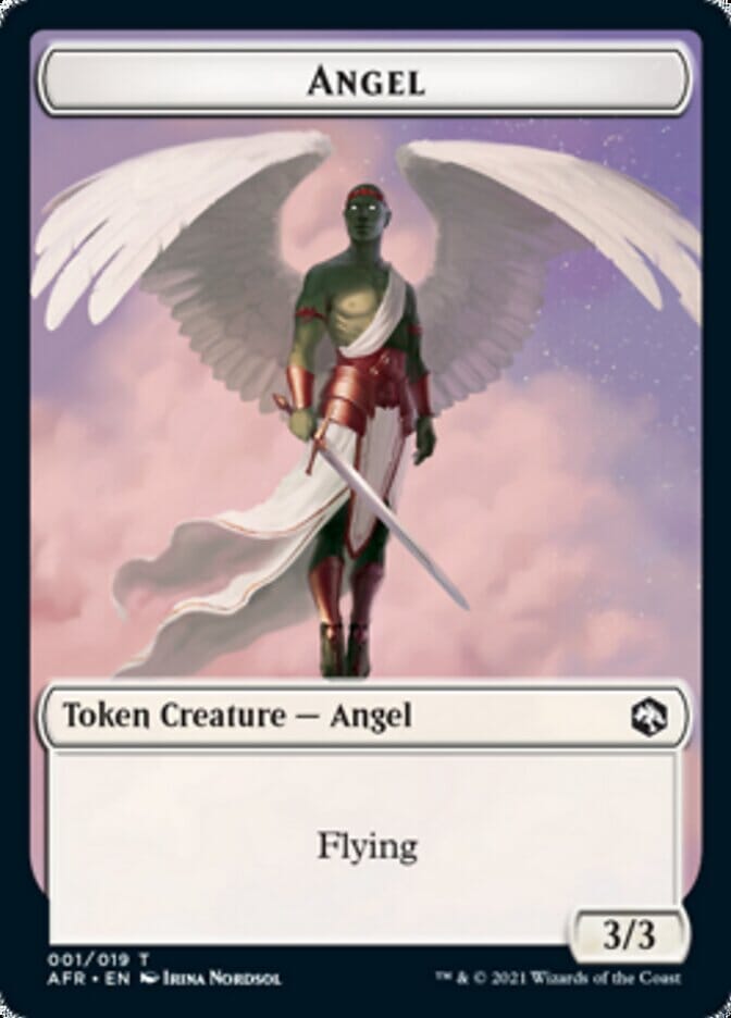 Spider // Angel Double-Sided Token [Dungeons & Dragons: Adventures in the Forgotten Realms Tokens] MTG Single Magic: The Gathering  | Multizone: Comics And Games