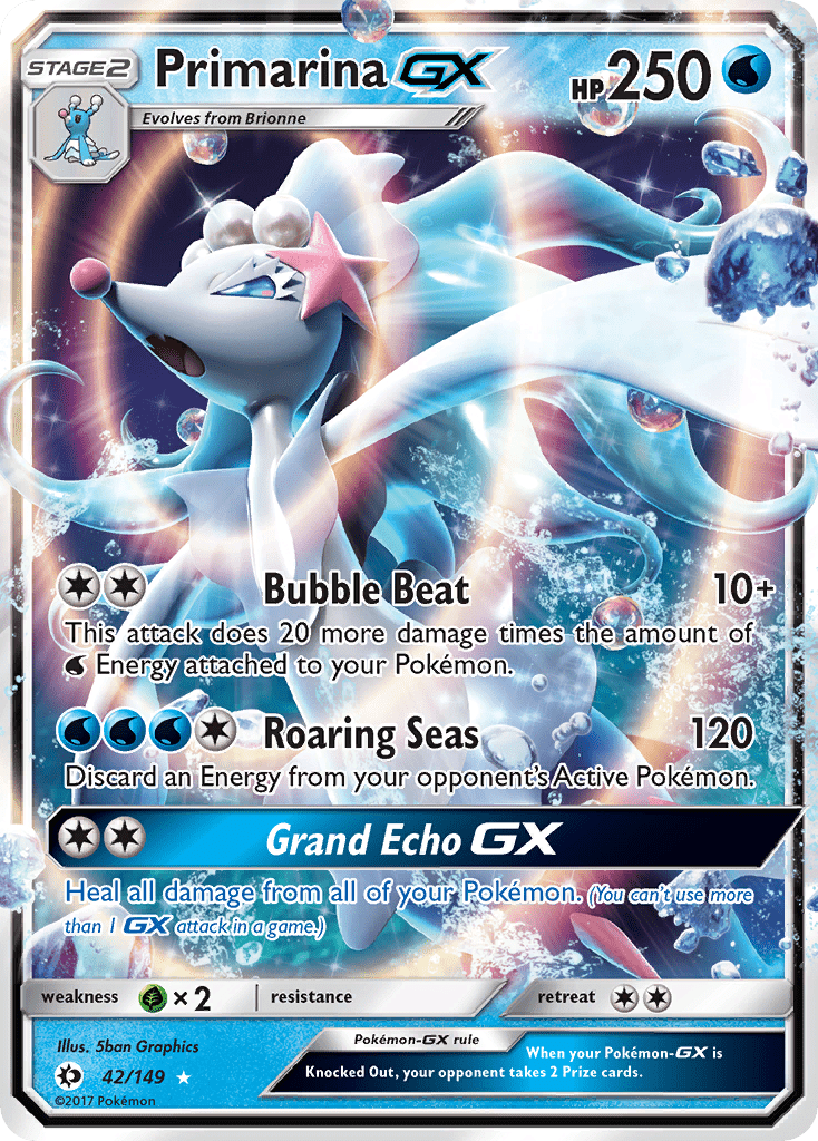 Primarina GX (42/149) [Sun & Moon: Base Set] Pokemon Single Pokémon  | Multizone: Comics And Games
