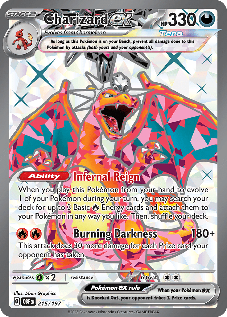 Charizard ex (215/197) [Scarlet & Violet: Obsidian Flames] Pokemon Single Pokémon  | Multizone: Comics And Games