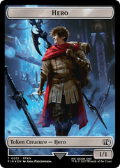 Hero (0031) // Wizard (0035) Double-Sided Token (Surge Foil) [FINAL FANTASY Tokens] MTG Single Magic: The Gathering  | Multizone: Comics And Games