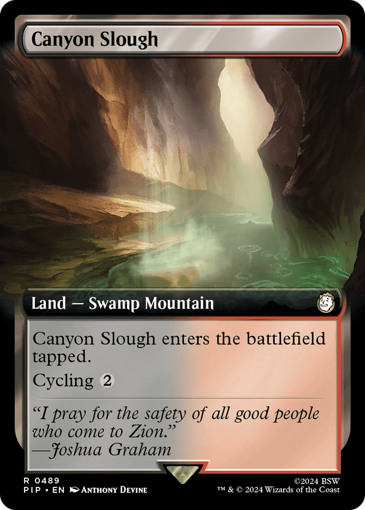 Canyon Slough (Extended Art) [Fallout] MTG Single Magic: The Gathering  | Multizone: Comics And Games