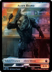Alien Rhino // Mutant Double-Sided Token (Surge Foil) [Doctor Who Tokens] MTG Single Magic: The Gathering  | Multizone: Comics And Games