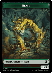 Beast (0015) (Ripple Foil) // Insect (0025) Double-Sided Token [Modern Horizons 3 Commander Tokens] MTG Single Magic: The Gathering  | Multizone: Comics And Games