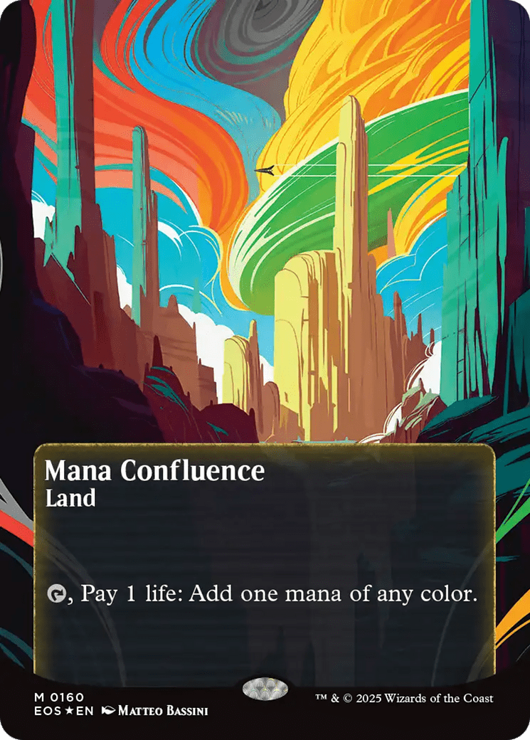 Mana Confluence (0160) (Borderless) (Galaxy Foil) [Edge of Eternities: Stellar Sights] MTG Single Magic: The Gathering  | Multizone: Comics And Games