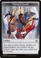 First Mate Ragavan // Teferi's Talent Emblem Double-Sided Token [March of the Machine Commander Tokens] MTG Single Magic: The Gathering  | Multizone: Comics And Games