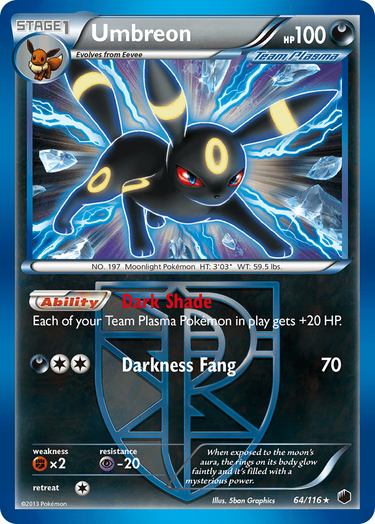 Umbreon (64/116) [Black & White: Plasma Freeze] Pokemon Single Pokémon  | Multizone: Comics And Games