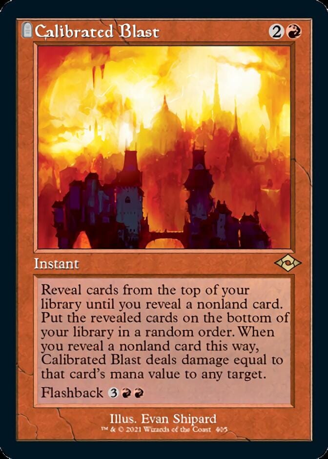 Calibrated Blast (Retro Foil Etched) [Modern Horizons 2] MTG Single Magic: The Gathering  | Multizone: Comics And Games