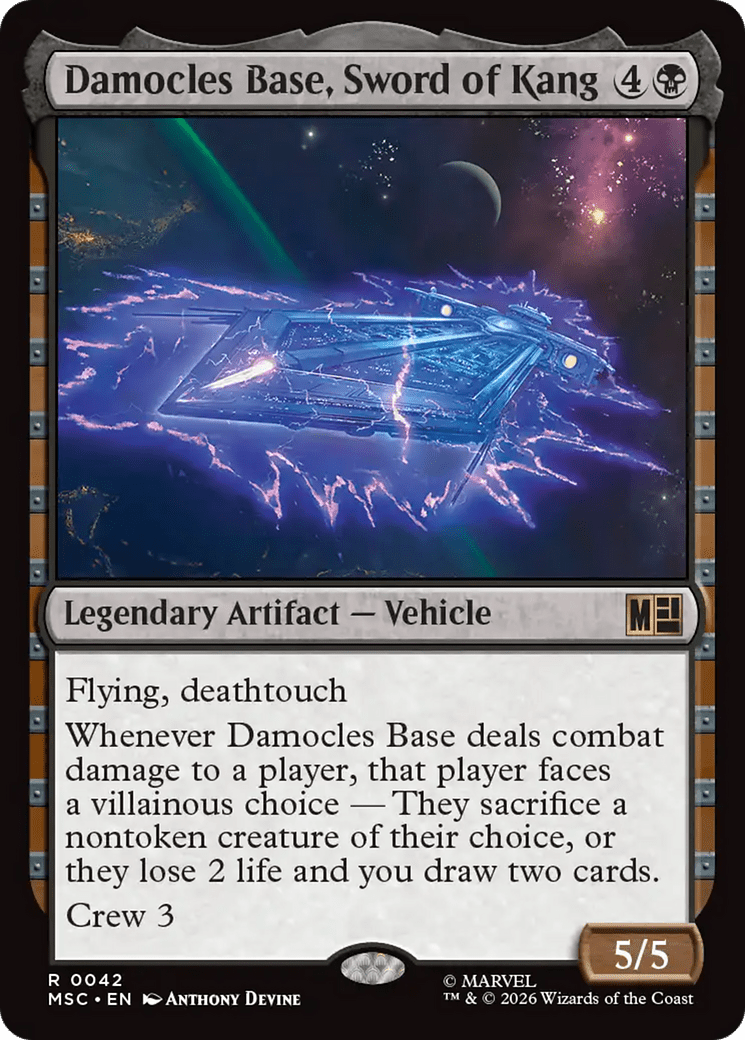 Damocles Base, Sword of Kang [Marvel Super Heroes Commander] MTG Single Magic: The Gathering  | Multizone: Comics And Games