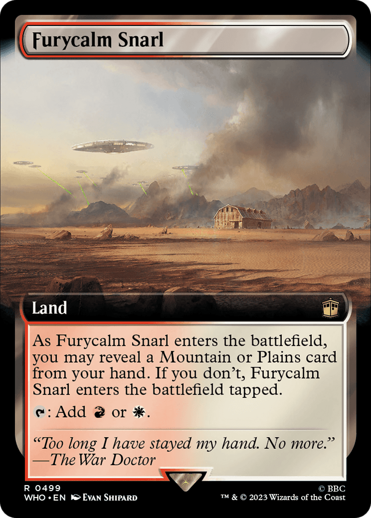 Furycalm Snarl (Extended Art) [Doctor Who] MTG Single Magic: The Gathering  | Multizone: Comics And Games