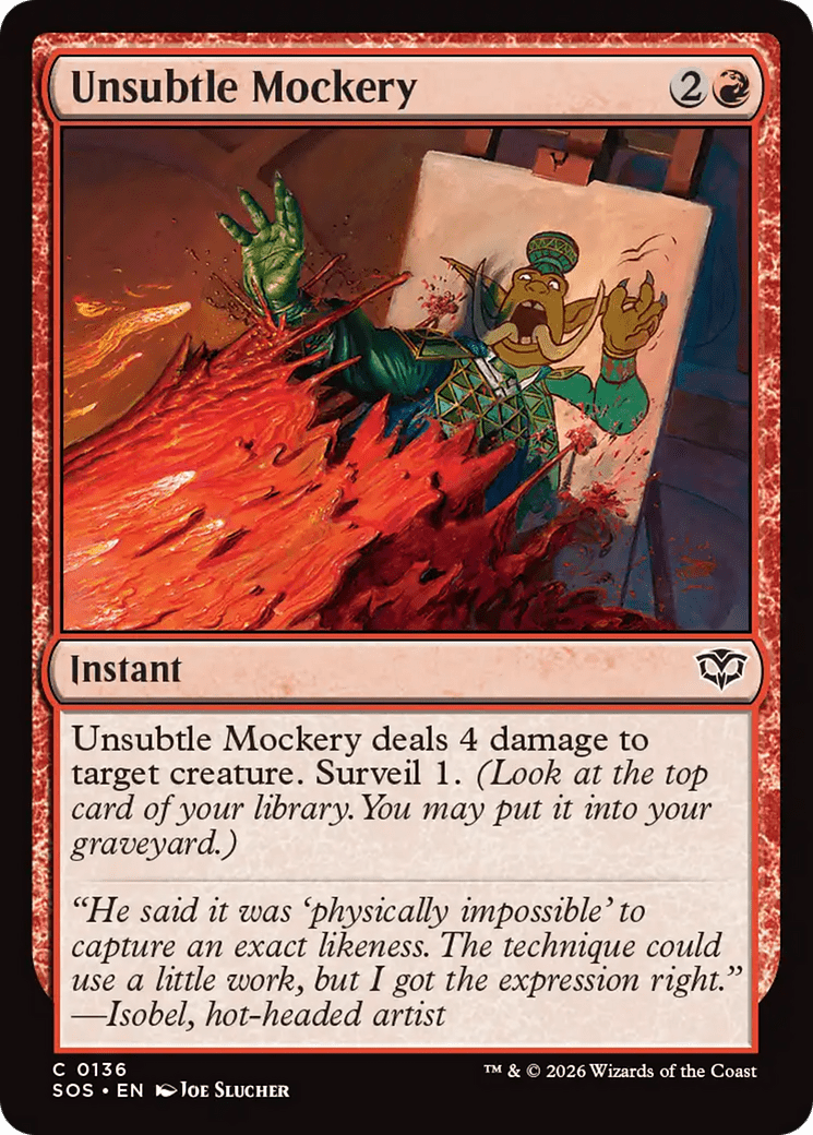 Unsubtle Mockery [Secrets of Strixhaven] MTG Single Magic: The Gathering  | Multizone: Comics And Games